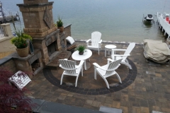 Belgard Pavers and fireplace installed by Natures Elite Landscaping Serving all of Belknap County and beyond