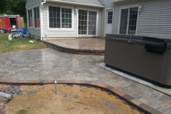 Paver Patios and Hot tubs installed in New Hampshire. Certified Paver installers, Natures Elite Landscaping