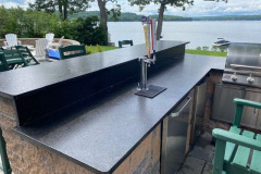 Techo-block outdoor kitchen installed in Laconia New Hampshire, by Natures Elite Landscaping