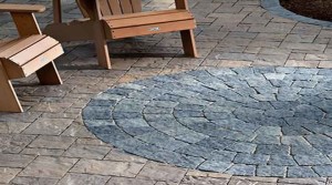 circle paver stone patio